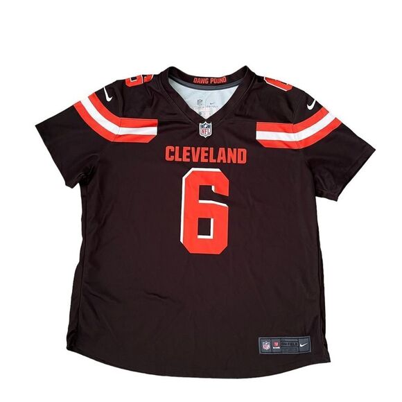 NFL Dawg Pound Cleveland #6 Mayfield Brown V-Neck Jersey size XL - Picture 1 of 6